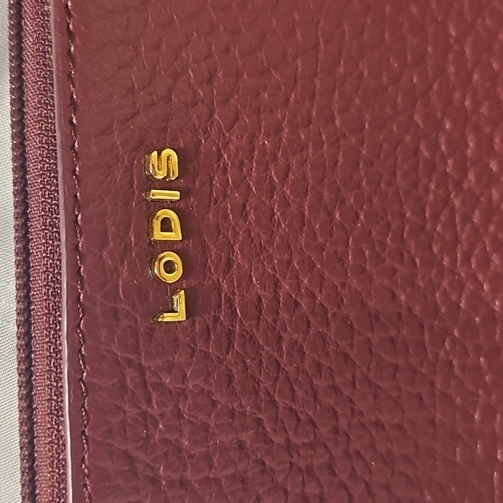 Lodis Deep Plum Convertable Clutch Multi Functional Chain And Leather Strap - Picture 2 of 16